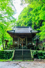 夏の八女津媛神社　福岡県八女市　YameTsuhime Shrine in summer. Fukuoka Pref, Yame City.