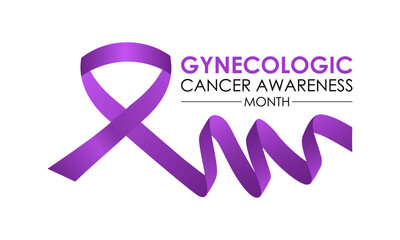 Vector Illustration for Gynecologic Cancer Awareness Month is september. Background, Poster, Banner, Advertising, and background design. Calligraphy Realistic Teal Ribbon.