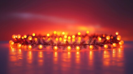 Glittering Christmas Garland with Yellow Light Bulbs - Perfect for Xmas, New Year, Weddings, Birthdays, and Winter Decorations