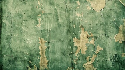 Aged vintage green grunge paper background