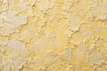 Fototapeta premium Creamy yellow and crisp white textured wall background featuring subtle cracks and unevenness, creating a unique, rustic, and distressed aesthetic.