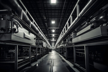 Fototapeta premium photo of a factory, interior of a factory