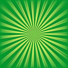 abstract green background with retro comic sunburst style.