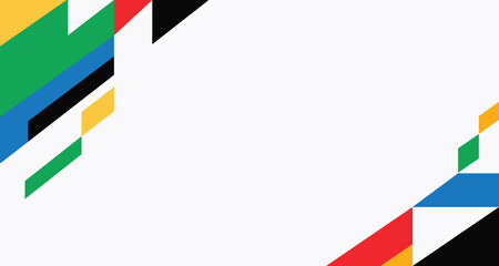 Colorful sport background for international sport tournament football basketball softball volleyball in Paris France 2024. Abstract wave geometric color background for world sport event