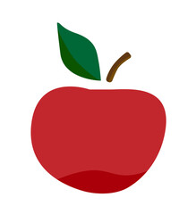 apple fruit food flat colorful design vector