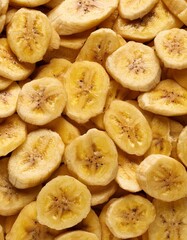 バナナチップスの背景画像（Background image of dried fruit banana.）
