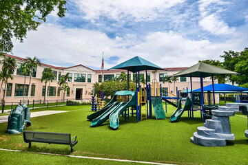 Miami Beach, Florida - Playground at North Beach Elementary School.