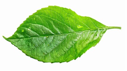 Obraz premium A fresh green leaf on an isolated background