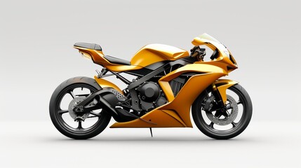 Obraz premium A sleek sports bike on an isolated background
