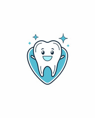 Dental logo aesthetic for your business or your community, white tooth aesthetic