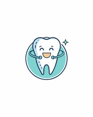 Dental logo aesthetic for your business or your community, white tooth aesthetic