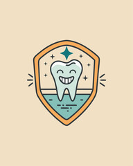 Dental logo aesthetic for your business or your community, white tooth aesthetic