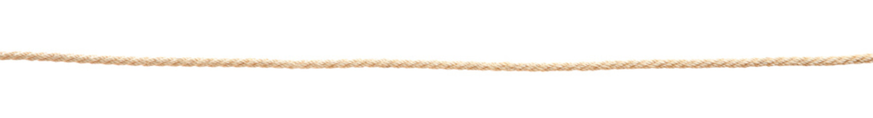 Hemp rope on white background. Organic material