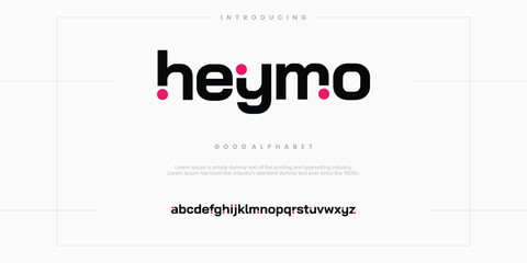 Modern minimal abstract alphabet fonts. Typography technology, electronic, movie, digital, music, future, logo creative font. vector illustration