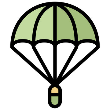 recommend clip art: paratrooper icon illustration design with filled outline