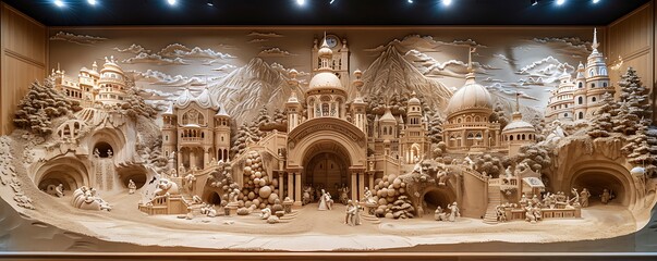 a sculpture of a castle.