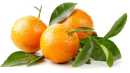 tangerines with leaves
