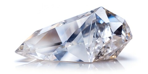 Clear crystal in white background AI-Created Content