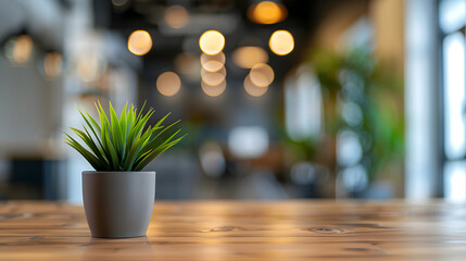 Fototapeta premium Office Desk with Blurred Office Background and Copyspace – Office Concept.