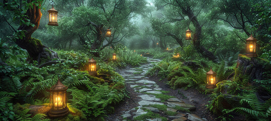 Magic Forest Path wallpaper