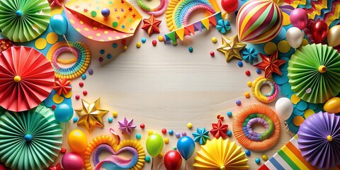 Obraz premium Party Fete Karneval Geburtstag Dekoration Creative AI