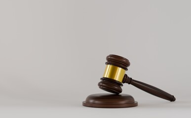 3d render Judge's hammer. Law