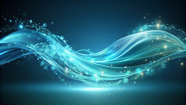 Glowing aquamarine elixir swirls and shimmers in mesmerizing dance, isolated on transparent background, evoking mystical oceanic depths and magic.