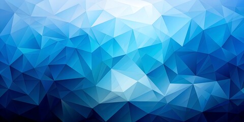 Low poly Abstract background in blue tone AI-Created Content