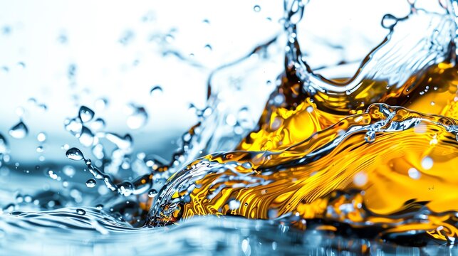 Oil dispersion in motion through water, fluid, dynamic capture