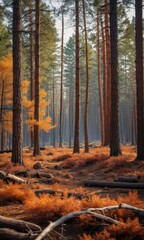 Obraz premium Forest Floor After a Fire.