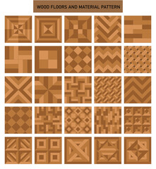 wooden blocks set, wood floors and material.