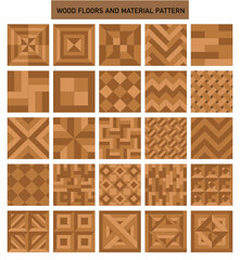 wooden blocks set, wood floor and material.