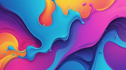 Fototapeta premium A modern liquid splash gradient colorful HD wallpaper background
