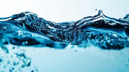 H2O diffusion, water spreading out, flat design illustration