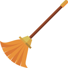 Floor Flat Design Broom Illustration