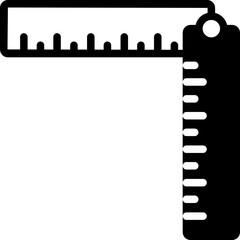 Ruler Glyph Icon Design Vector