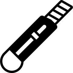 Paper Cutter Glyph Icon Design Vector