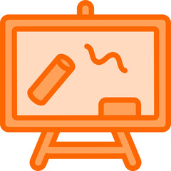 Chalkboard Dual Tone Icon Design Vector