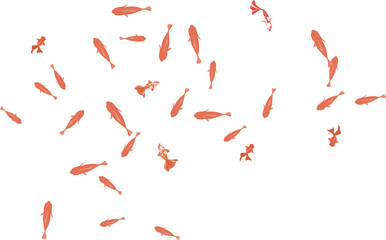 和金の集まり夏の装飾素材