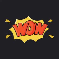 Wow icon clipart avatar logtotype isolated vector illustration