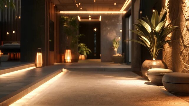 An intimate space with inviting d&Atilde;&copy;cor dim lighting and a soothing aroma providing a tranquil escape from the outside world.