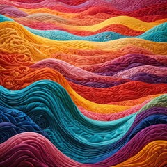 Abstract Colorful Wavy Pattern.