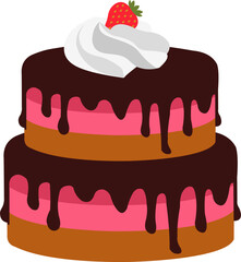 Chocolate Cake With Strawberry