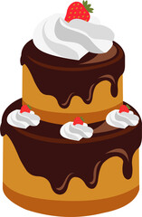 Chocolate Cake With Strawberry