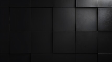 Abstract Black Tiles Wall