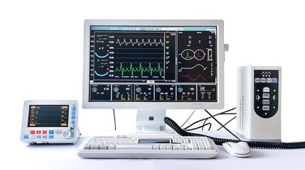 An advanced patient monitoring system with a solid white background