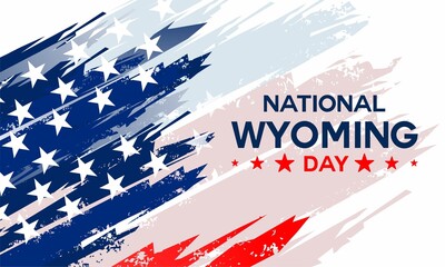 National wyoming day text design illustrations