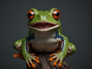 Tree frog, flying frog laughing