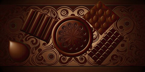 Chocolate background abstract food sweet candy.