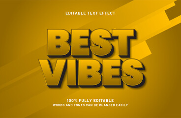 best vibes editable text effect in simple and modern text style